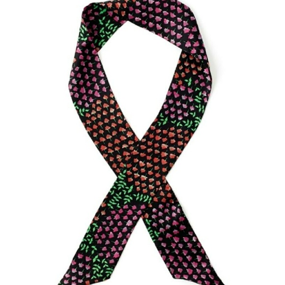 3/$24! Echo NY Ditzy Floral Silk Mini Skinny Scarf - Picture 1 of 3